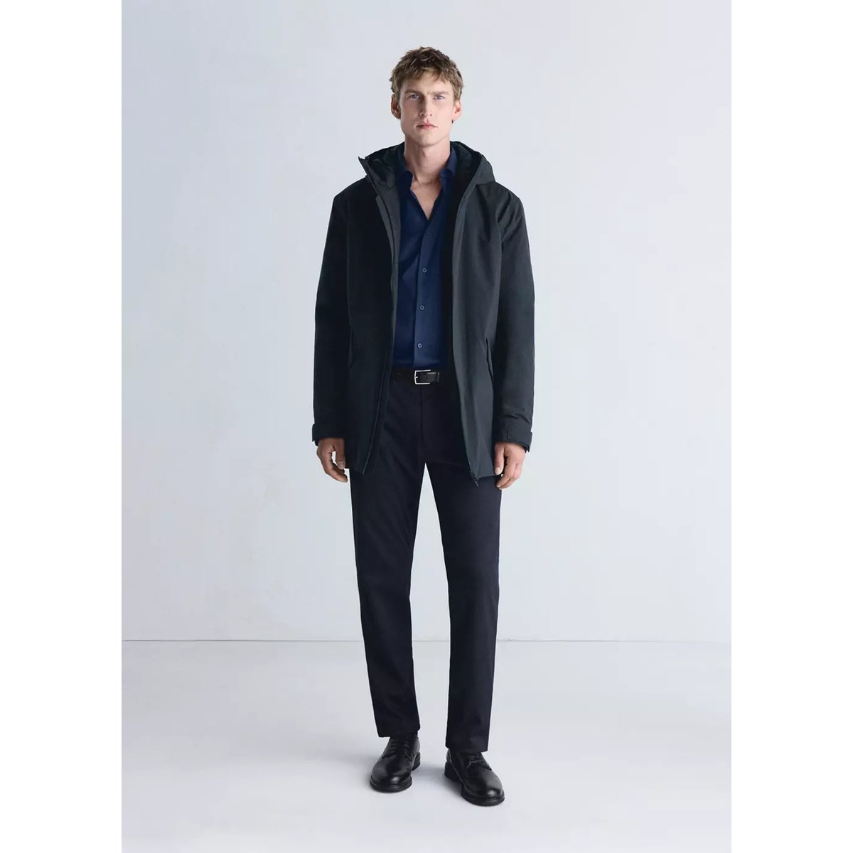 Parka compactable avec garnissage Thermore® déperlant bleu nuit, MANGO MAN
