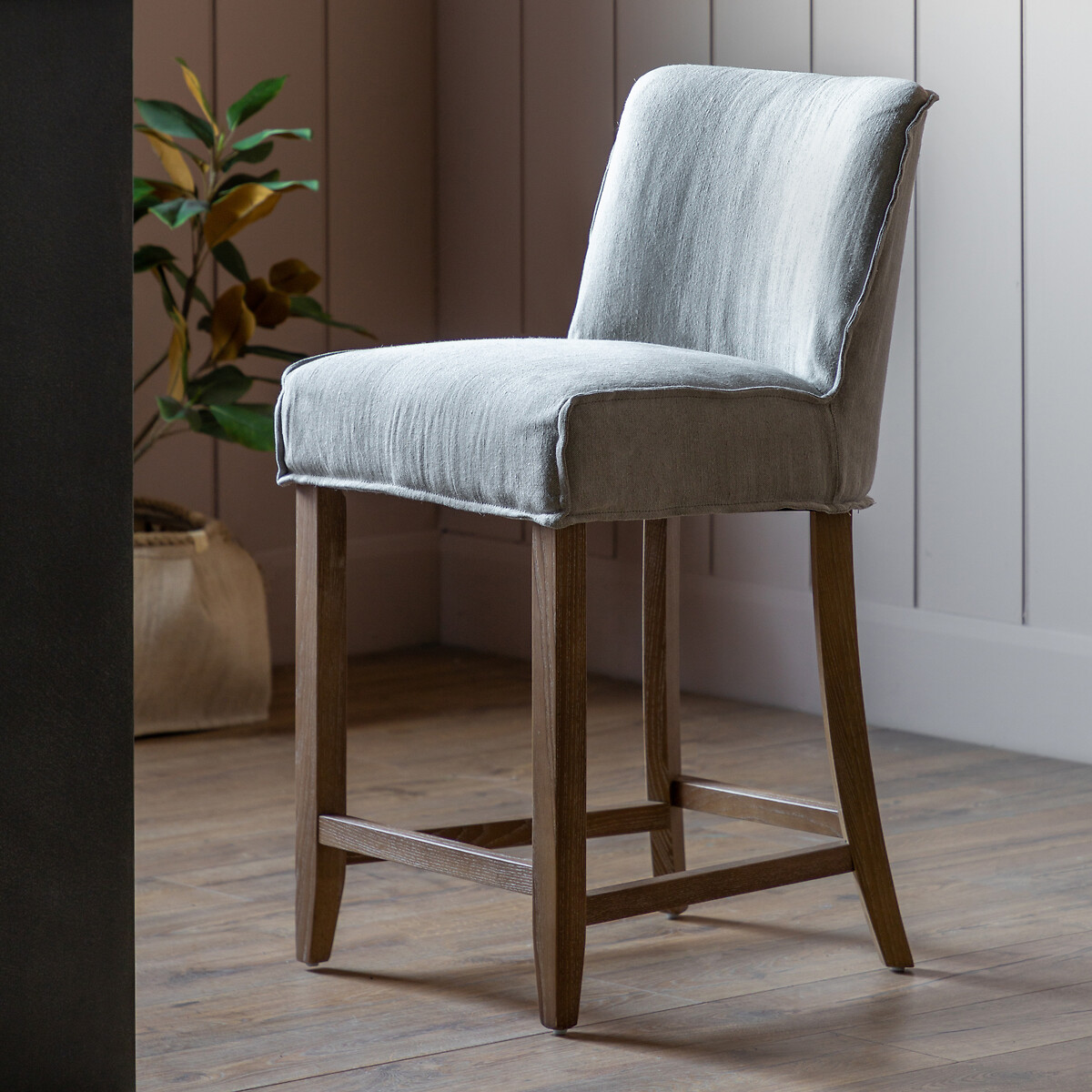 Terrance Linen Bar Stools (Set of 2) taupe, ÉDITÉ