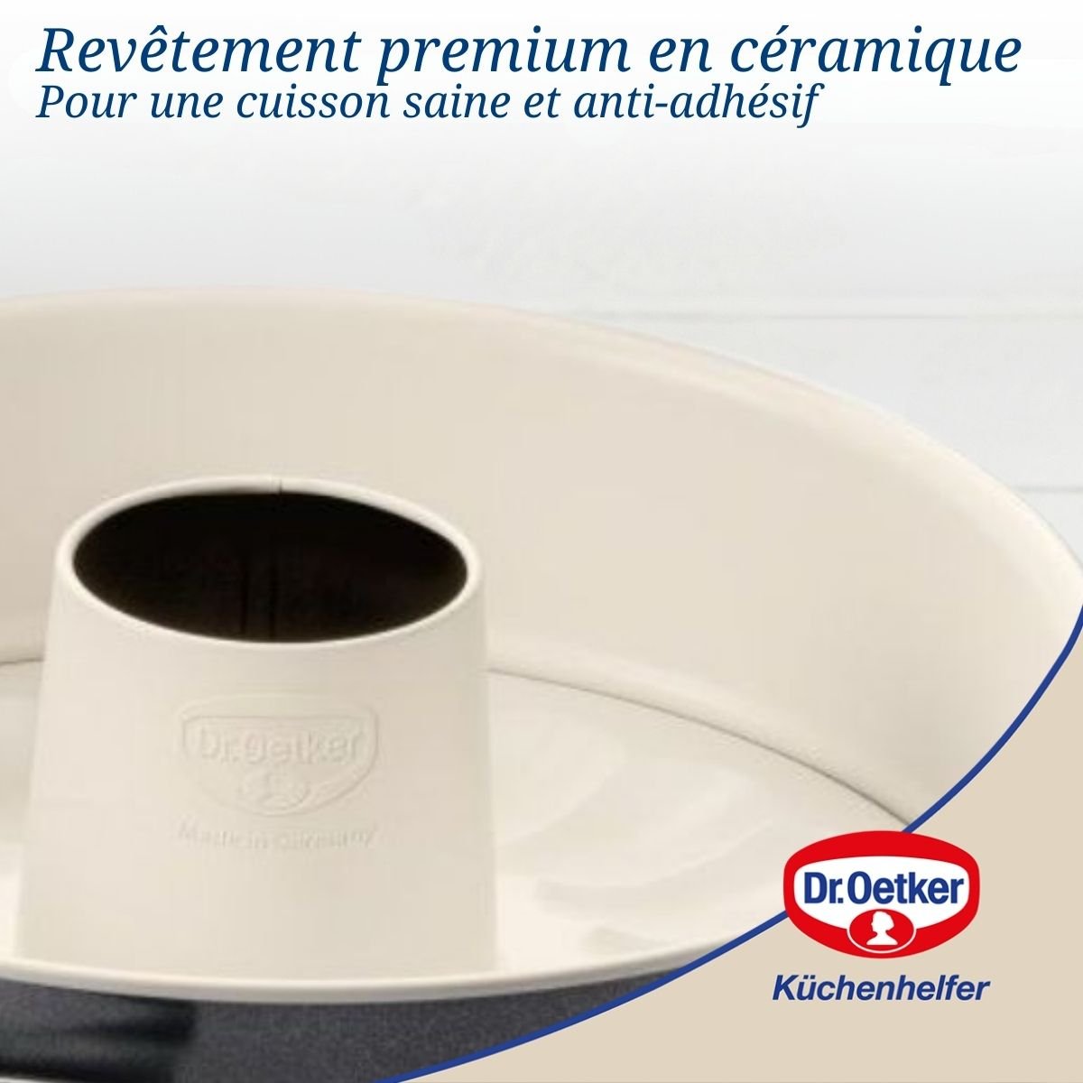 Moule à manqué et à savarin double fond Back-Trend gris,blanc, DR OETKER