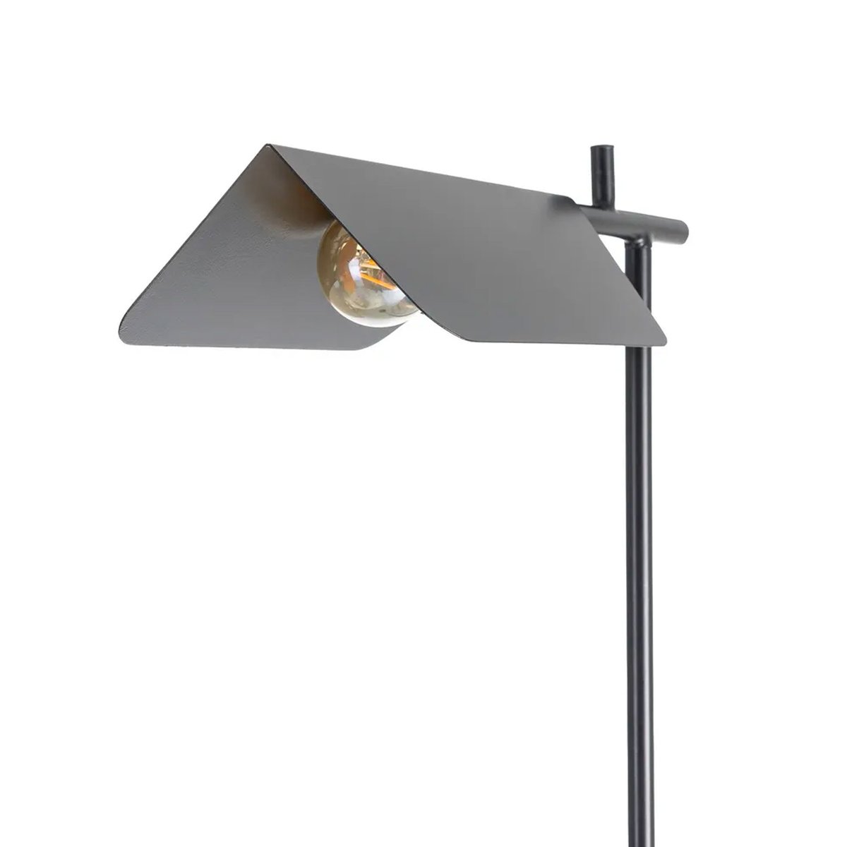 Lampadaire design de lecture en métal noir 45.5x25x156cm noir, WADIGA