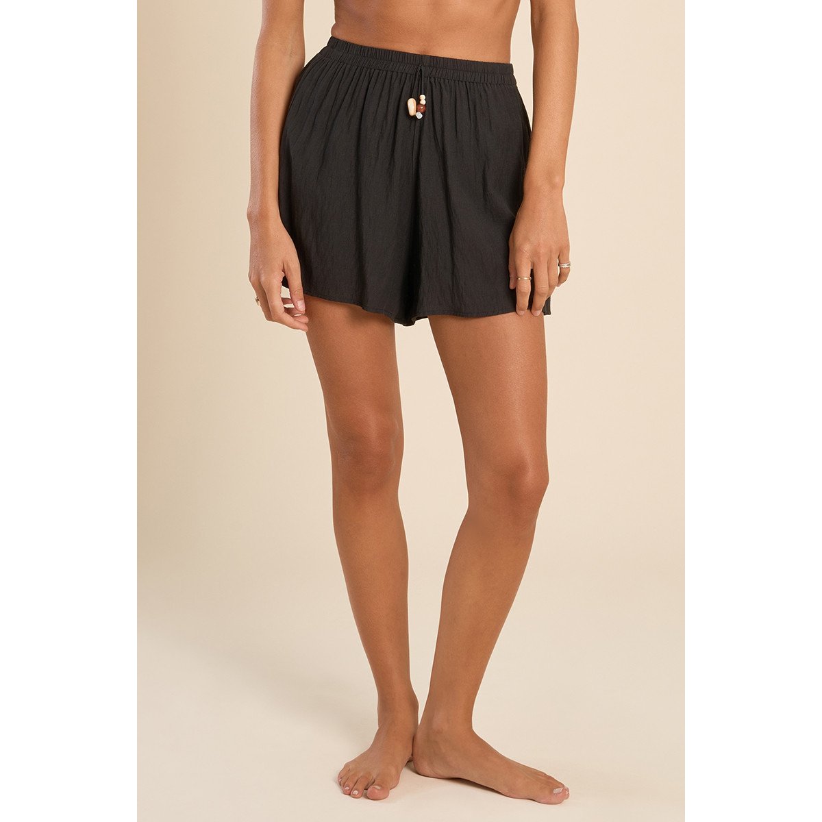 Short fluide, taille haute noir, MOLLY BRACKEN