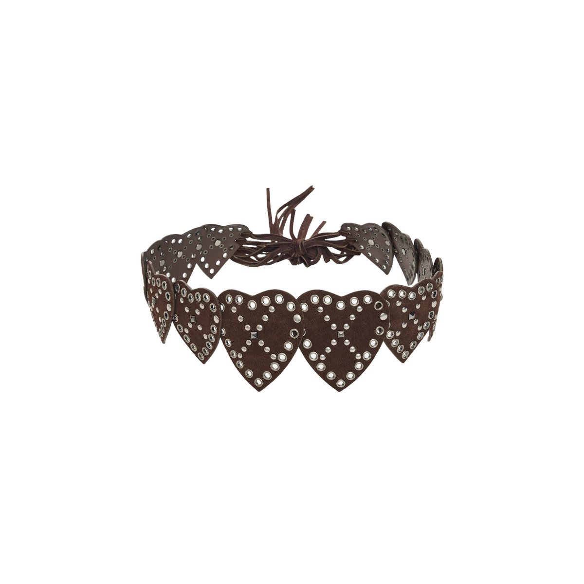 Ceinture cloutée avec cœurs marron, DESIGUAL