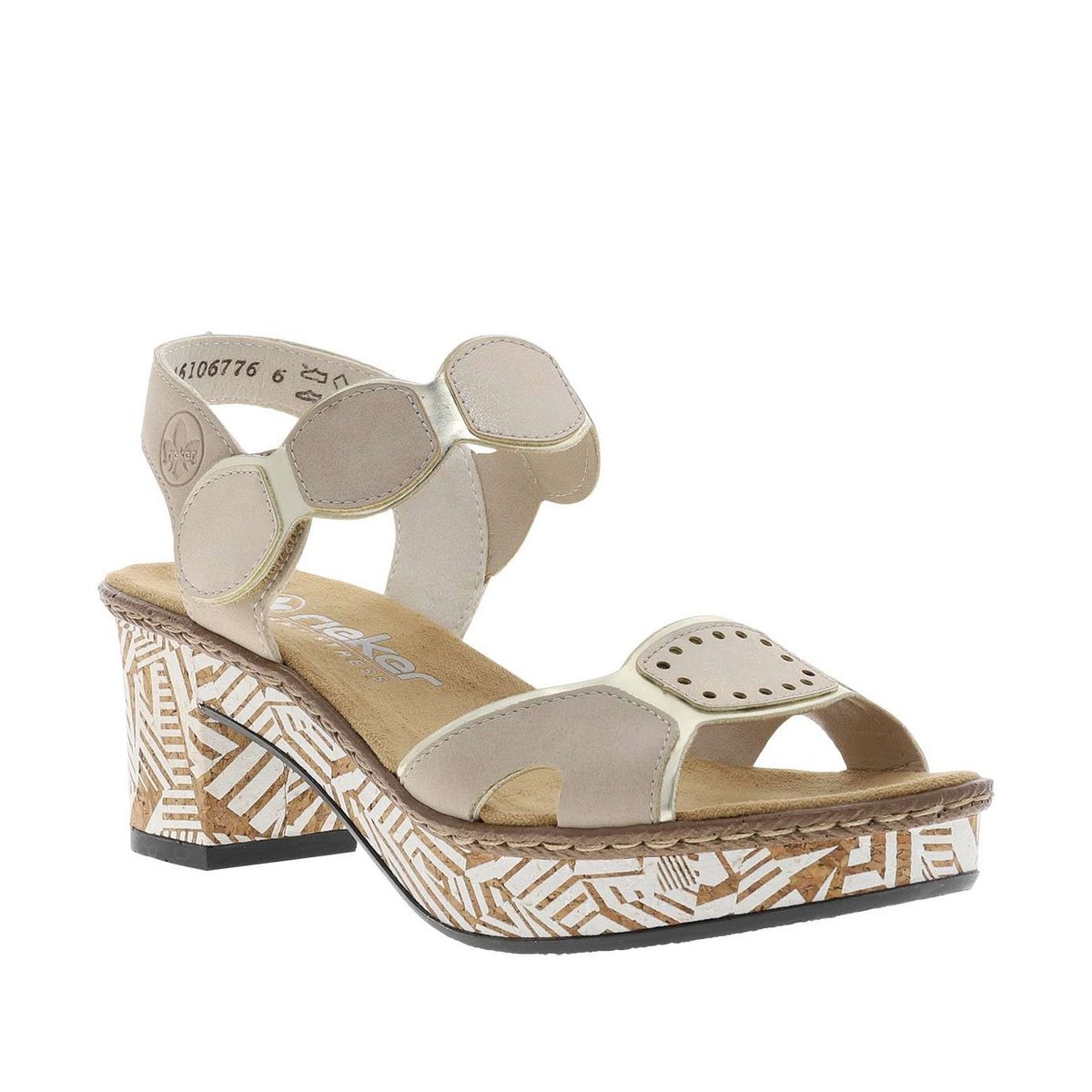 Nu-pieds/sandales femme beige beige, RIEKER
