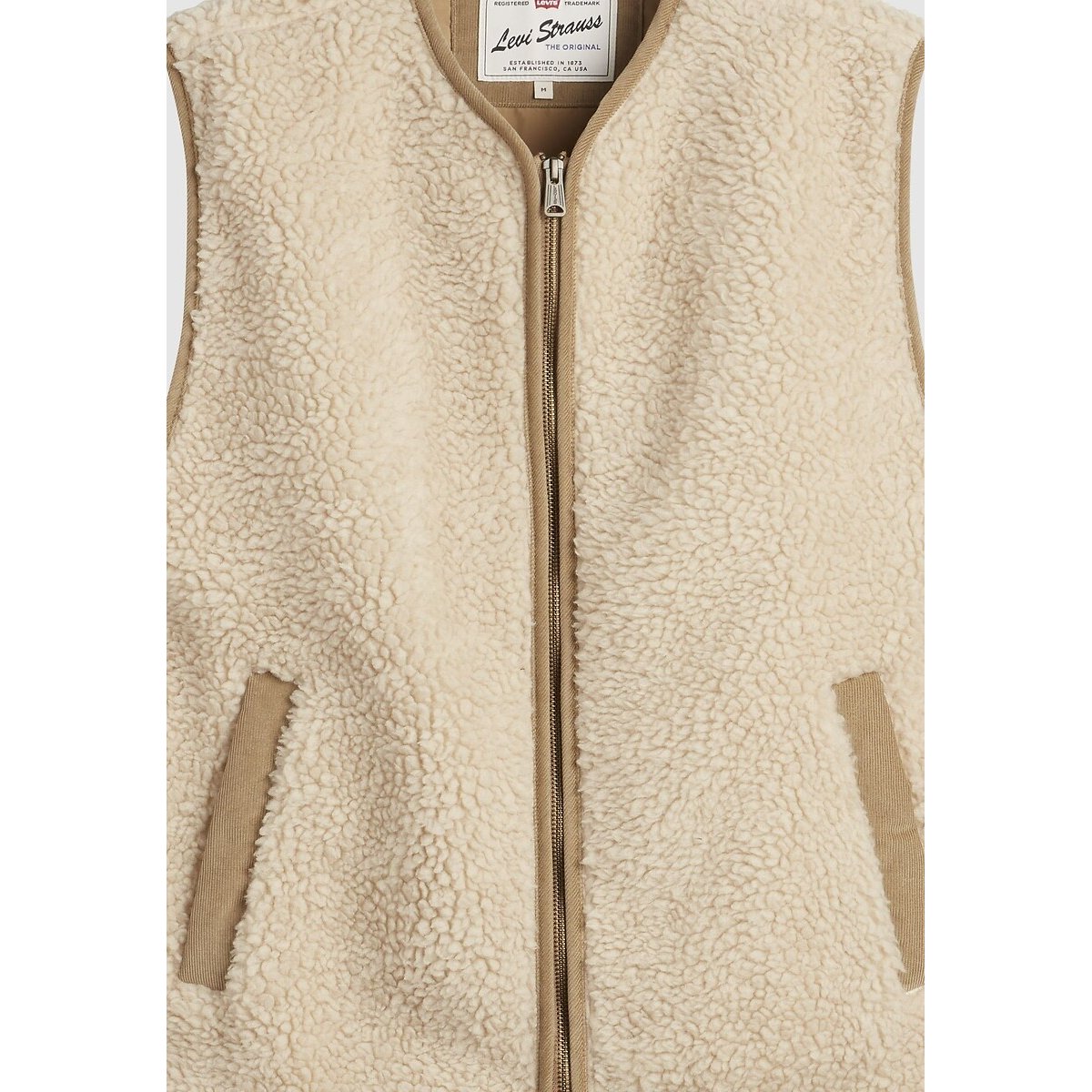 Veste en sherpa, sans manches, SEACLIFF crème, LEVI'S