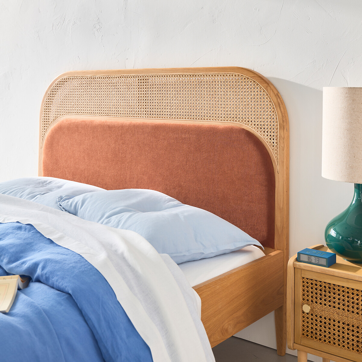 Linot Plain 100% Washed Linen Flat Sheet carbon, LA REDOUTE INTERIEURS