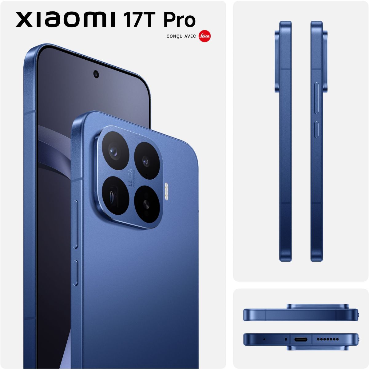 Smartphone 17T Pro Conçu avec Leica 5G 512Go Bleu couleur unique, XIAOMI