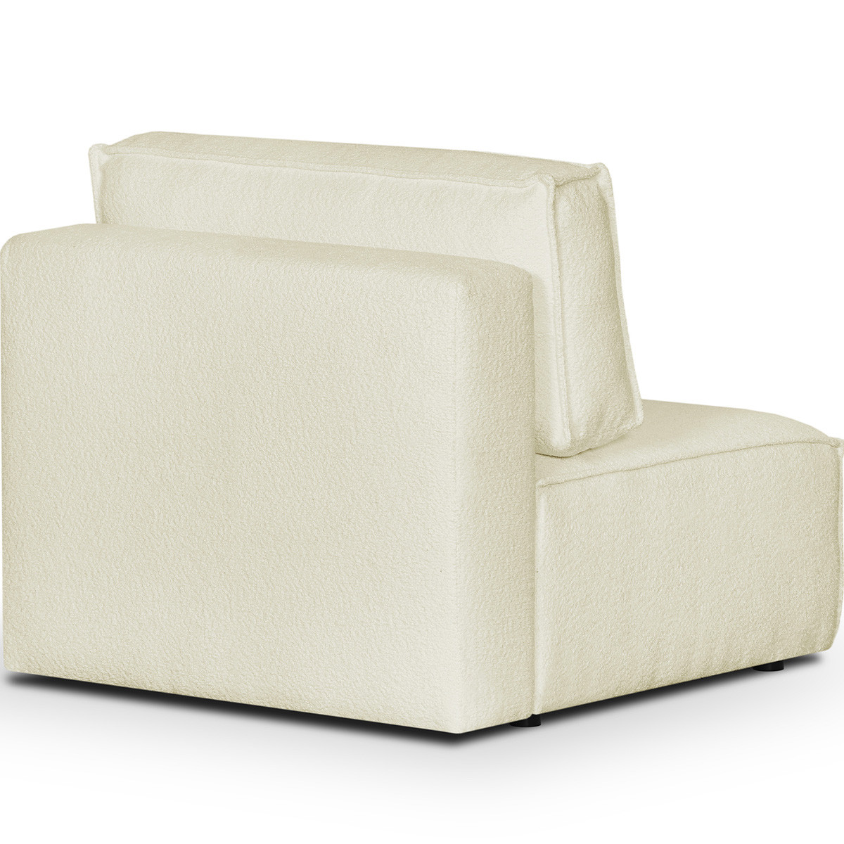 Canapé convertible 7 places en tissu bouclé - HARPER MOD ecru, HOMIFAB