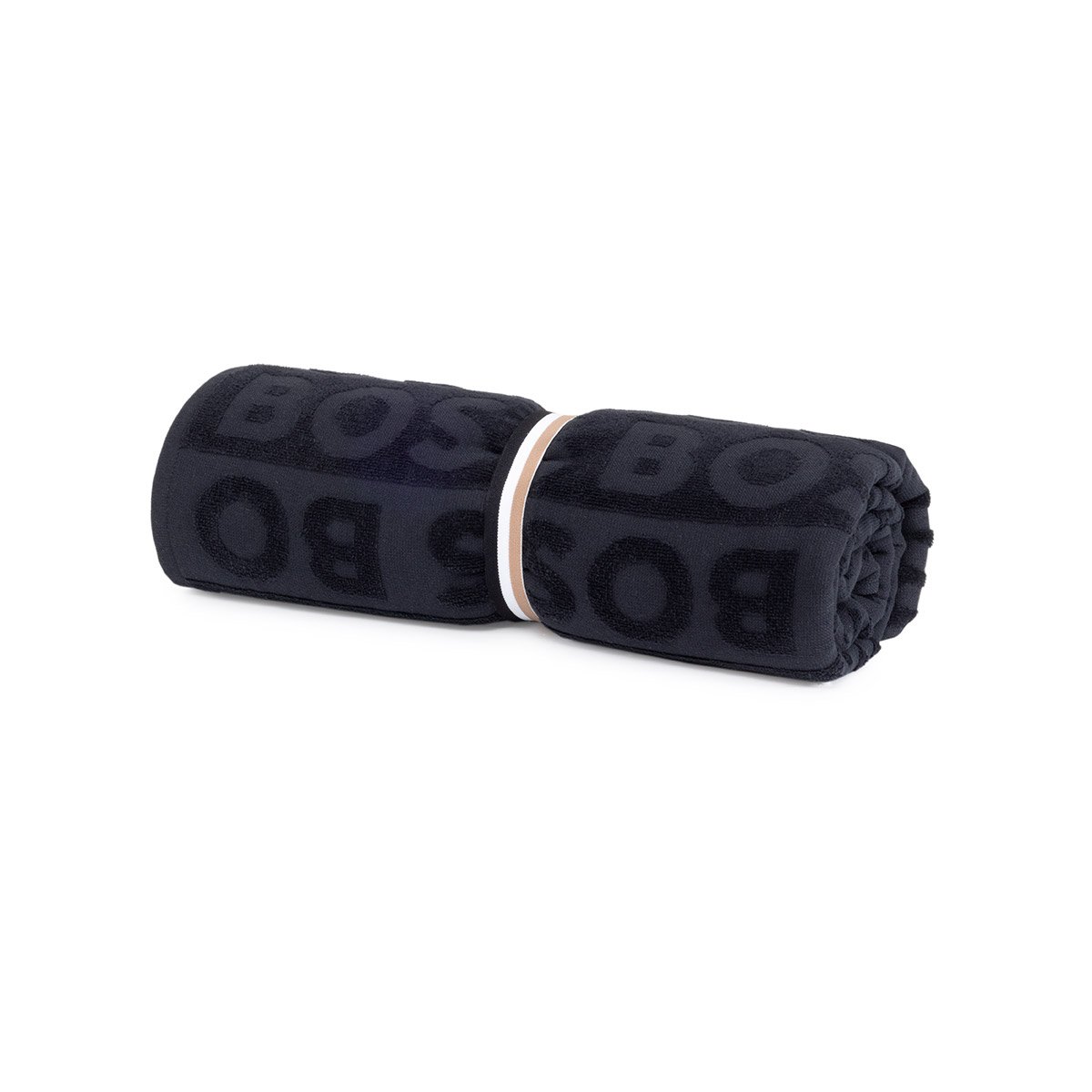 Serviette de plage en velours,FONT black, BOSS HOME