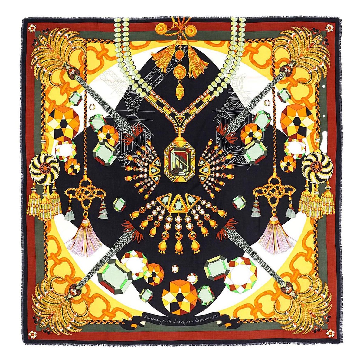 Foulard à motifs DIAMONDS noir, WILD