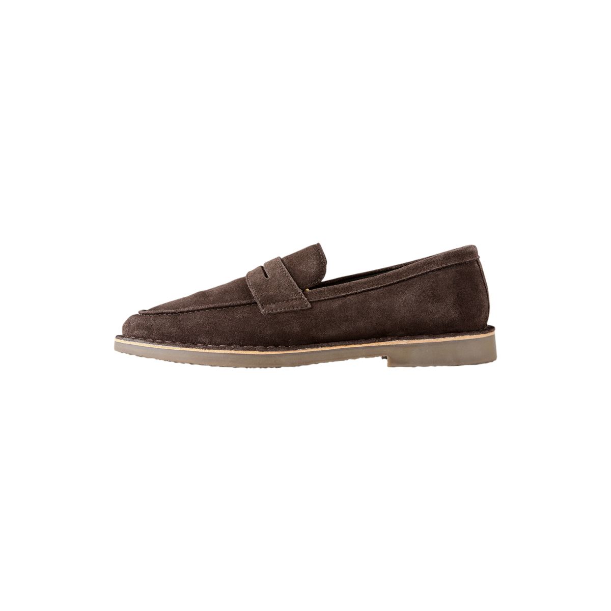 Mocassins décontractés en daim marron, NEXT