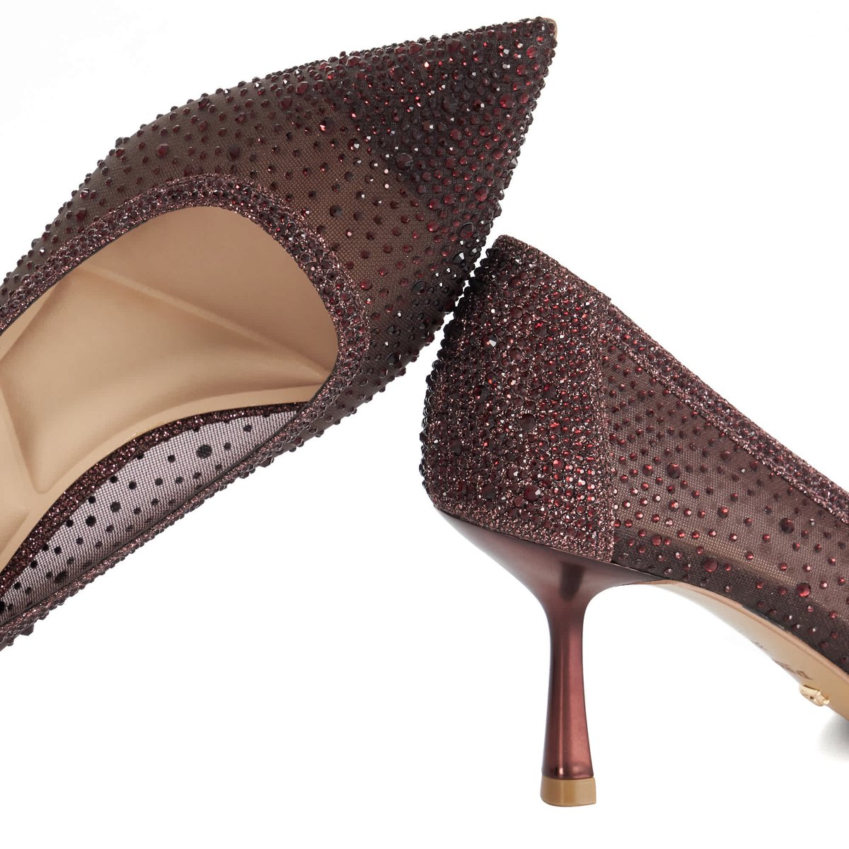 Escarpins ornés de résille - BRIVELLE burgundy-synthetic, DUNE LONDON