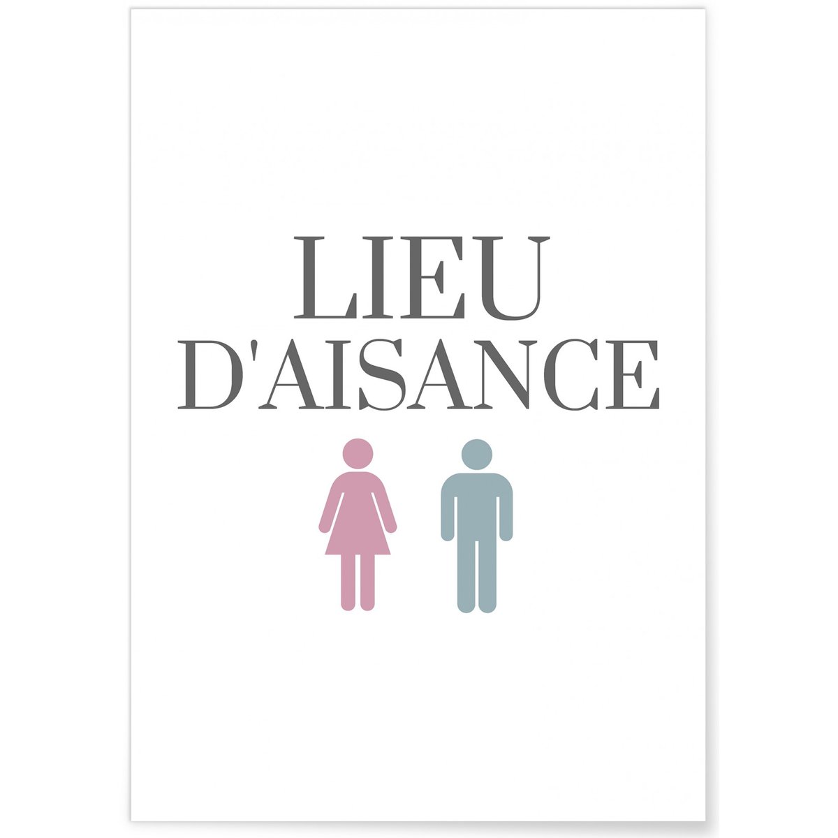 Affiche Lieu d'aisance blanc, L'AFFICHERIE
