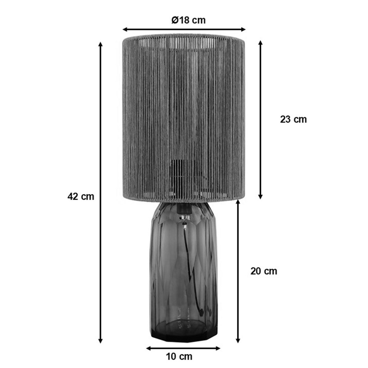 Lampe en verre et viscose, VECCIO bleu, KARE DESIGN