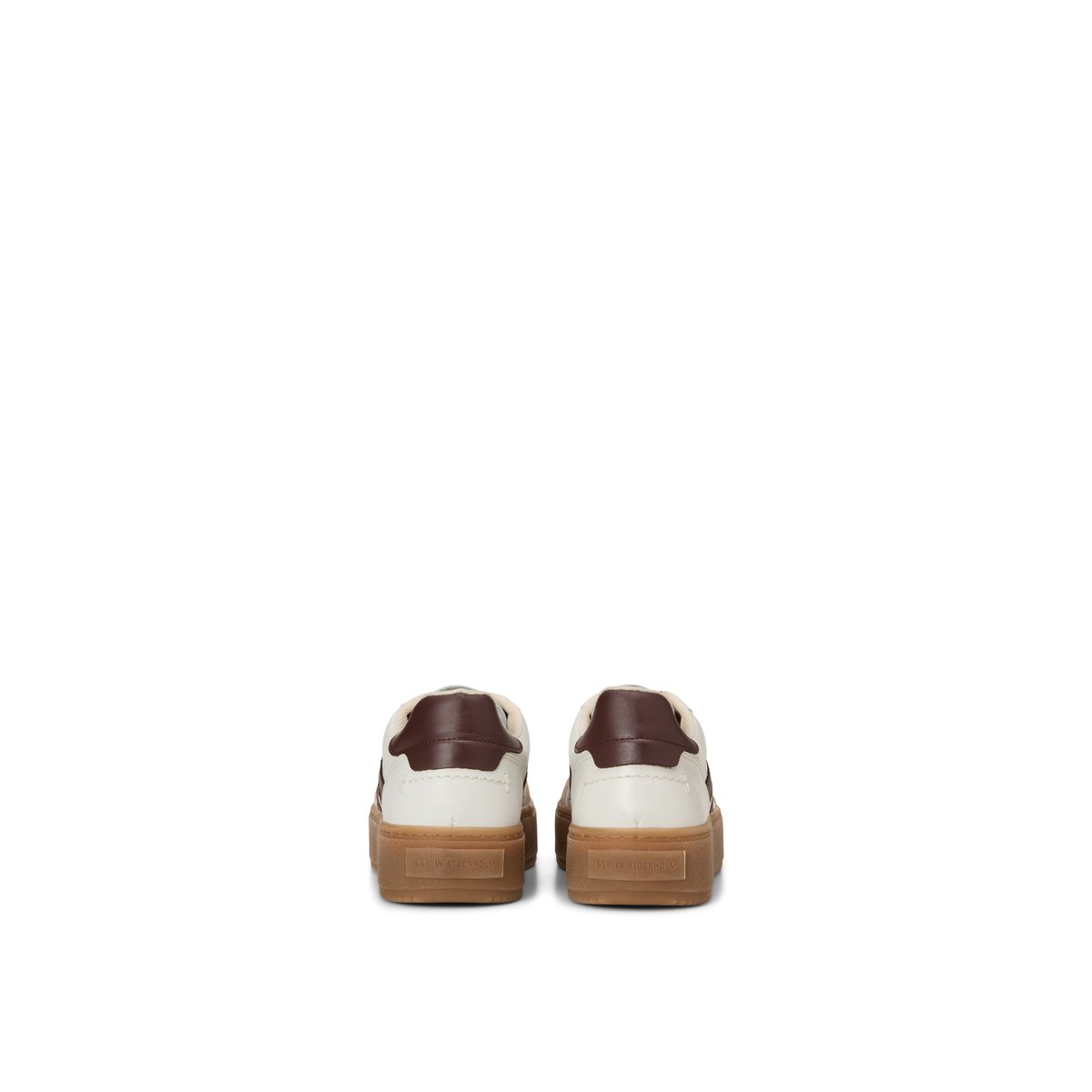 Modèle de baskets Edith en cuir de vachette de haute qualité blanc naturel, MARC O'POLO