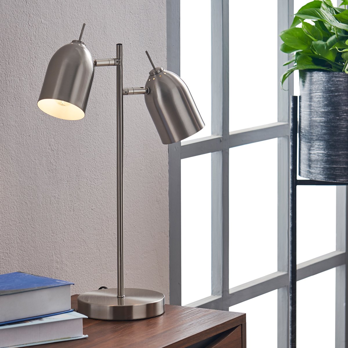 Lampe Chevet Bureau LED CHIC gris, TEAMSON HOME