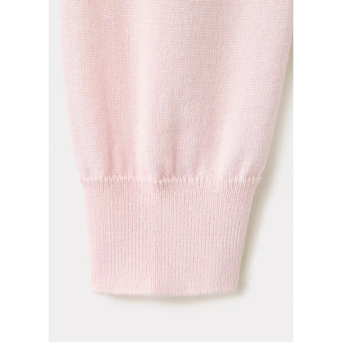 Cardigan en maille avec détail de dentelle rose pastel, MANGO