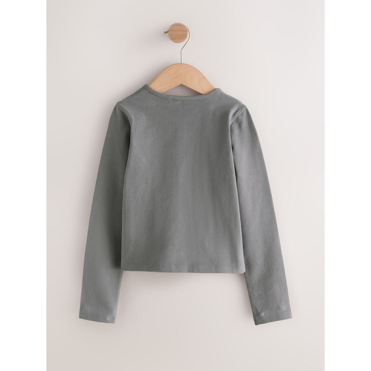 Haut à manches longues et coutures, lot de 2 gris/crème, NEXT