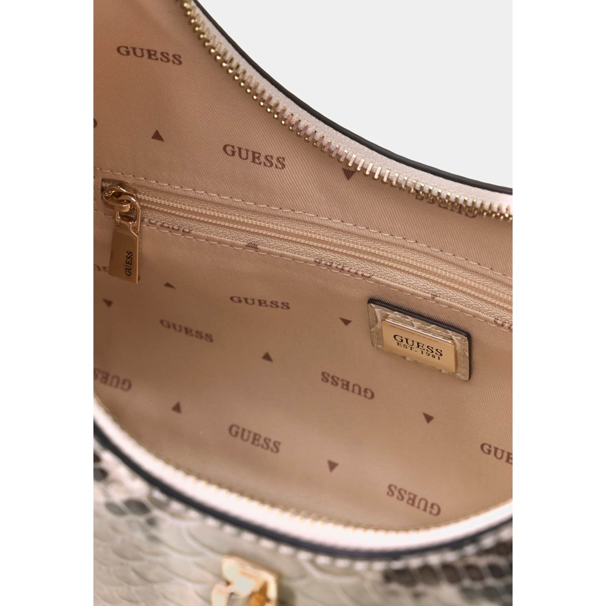 Sac Hobo Imprimé Animalier Yvonne marron multi, GUESS