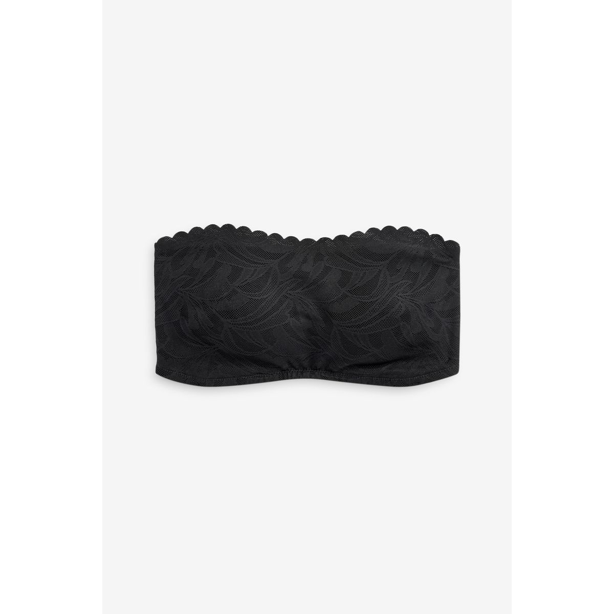 Soutien-gorge bandeau en dentelle noir, NEXT