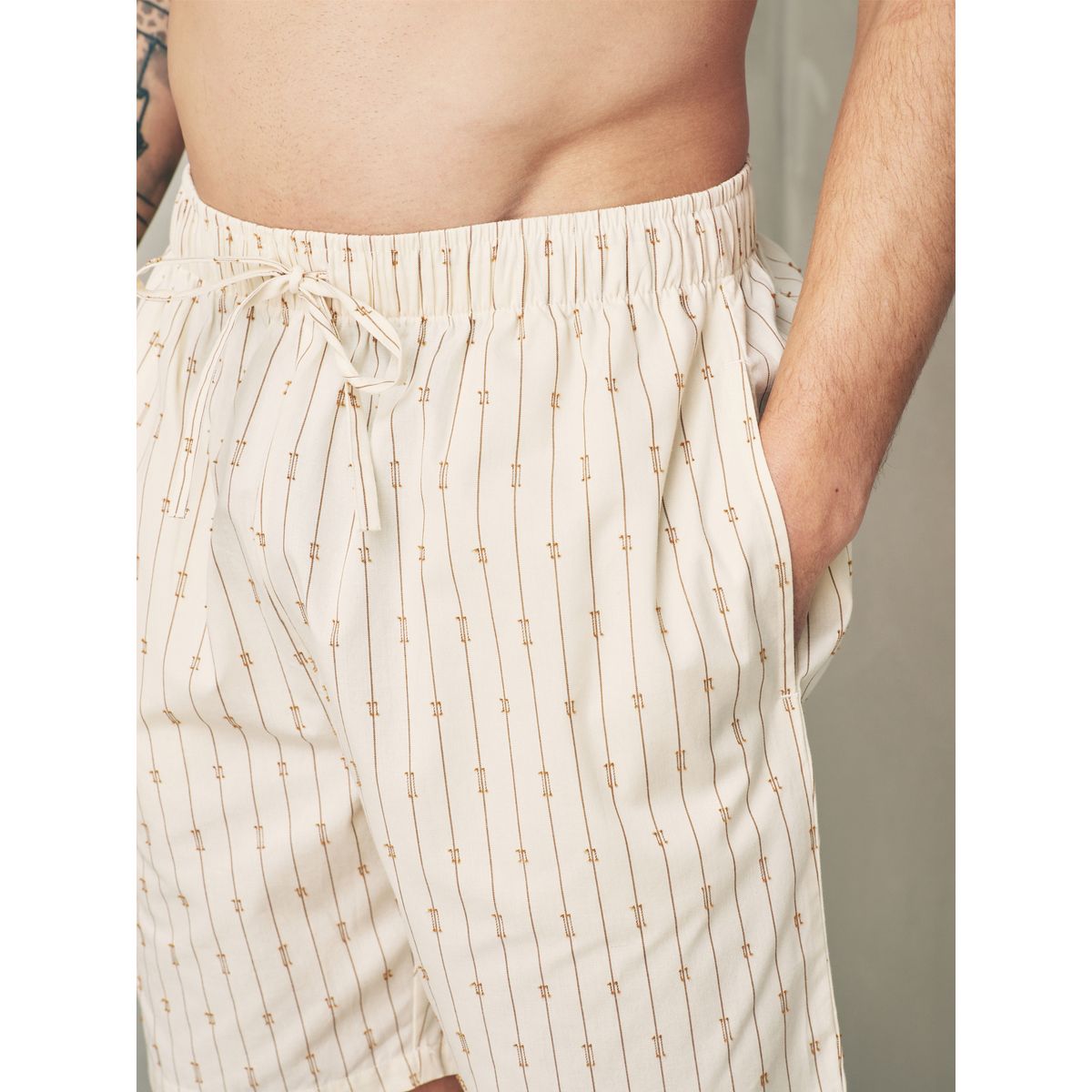 Short de pyjama tissé à rayures, lot 2 vert/écru, NEXT