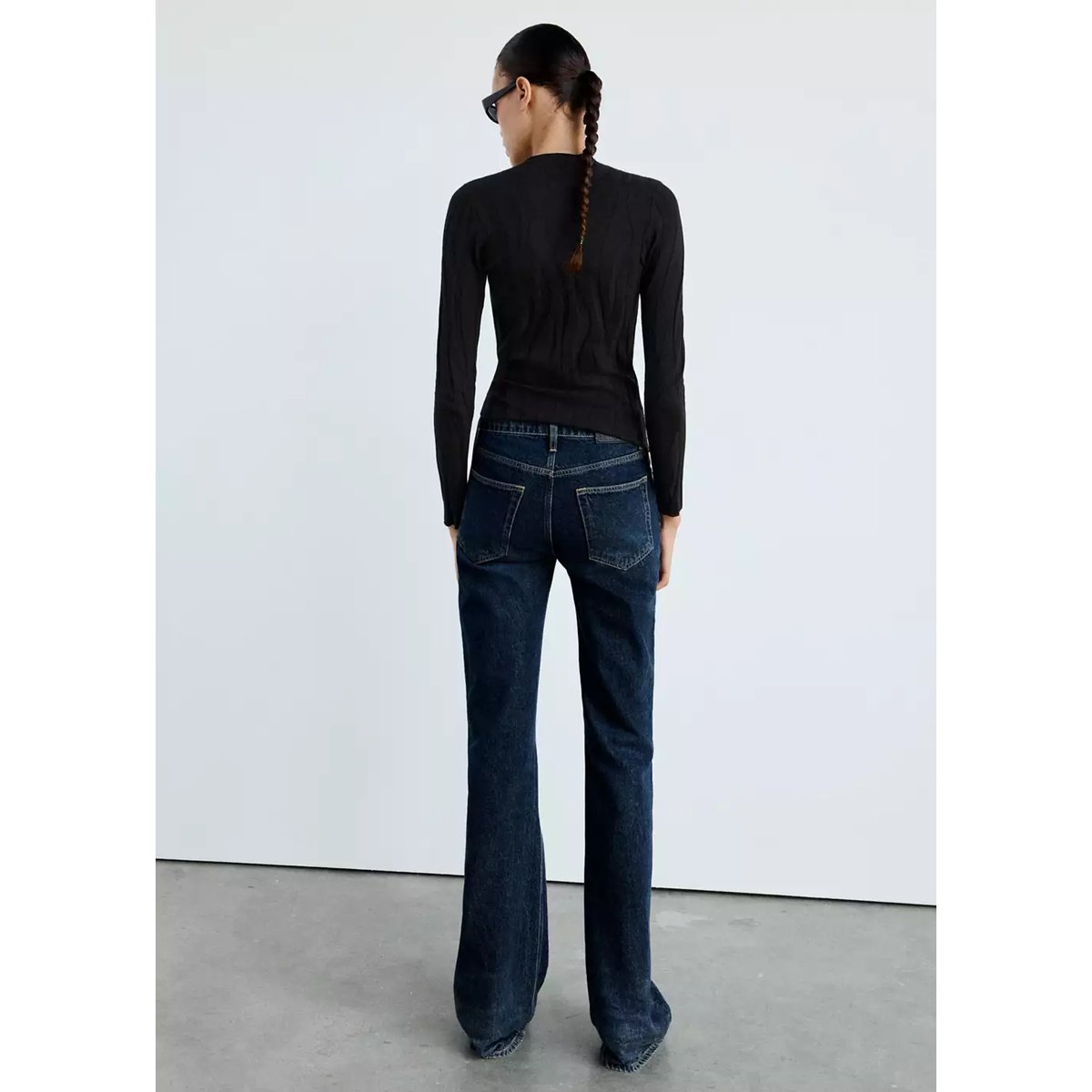 Pull ajusté texturé noir, MANGO