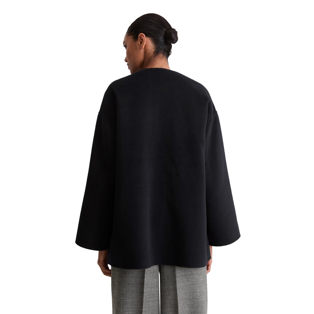 Veste cape double face relaxed avec écharpe amovible bleu foncé, MARC O'POLO