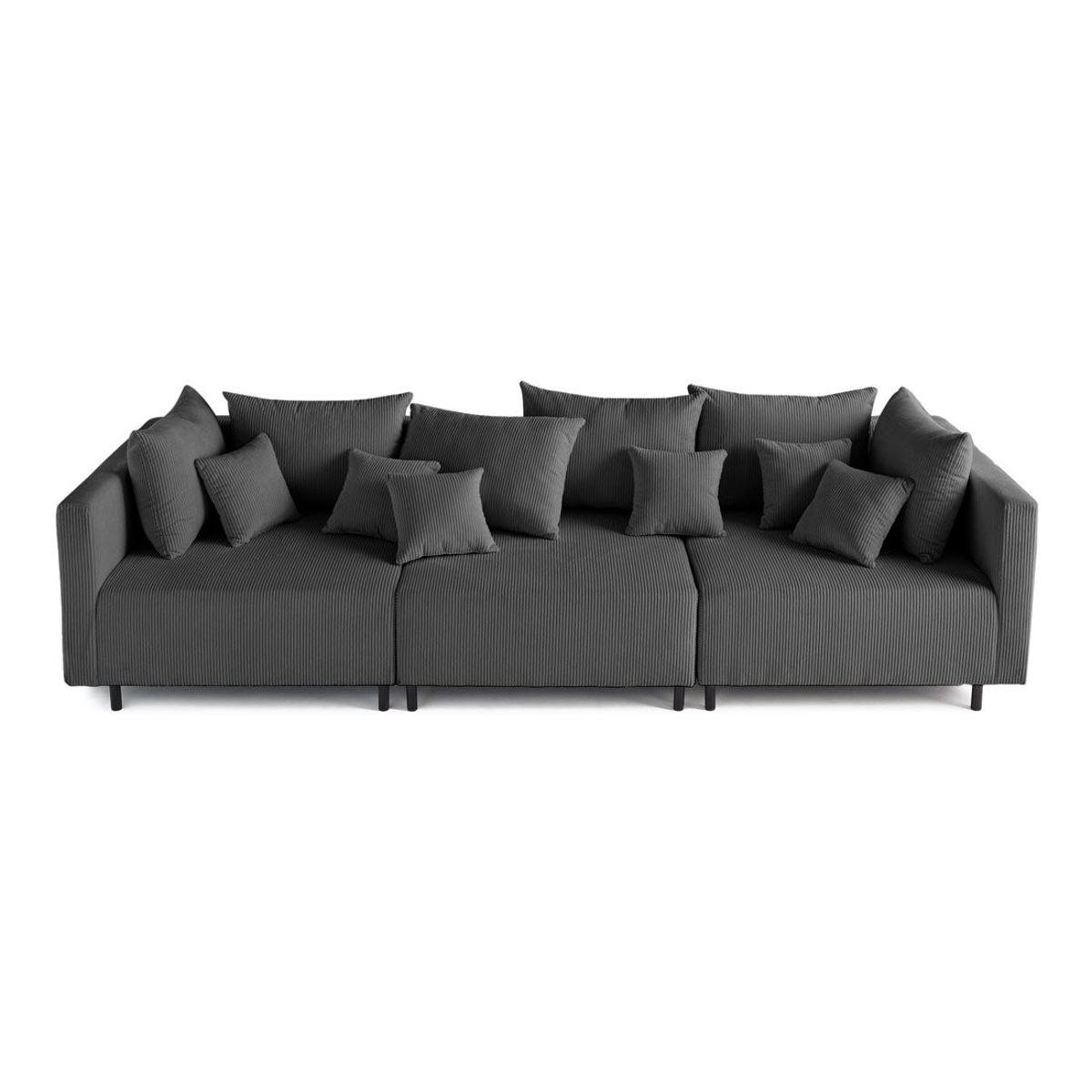 Canapé Modulable 3 places - EDINBURG gris foncé, BEST MOBILIER