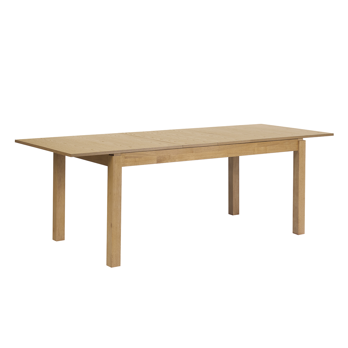 Table extensible avec rallonges intégrées en bois clair chêne L170-230 cm SYLVA couleur unique, MILIBOO