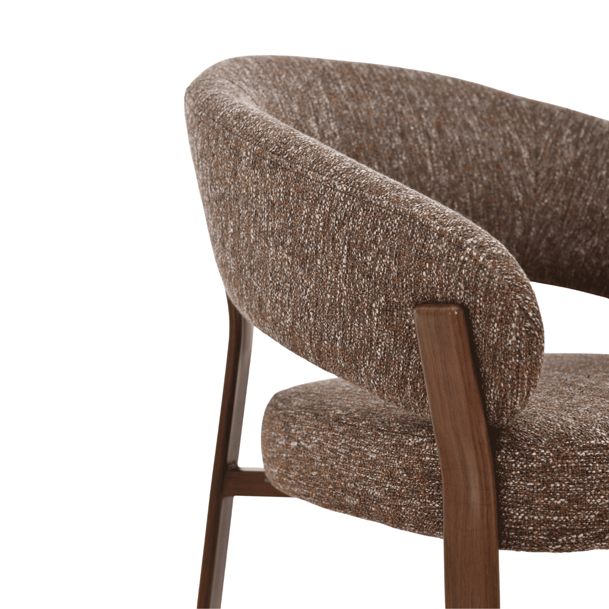 Lot de 2 chaises pieds métal effet noyer - LARA marron, CALICOSY