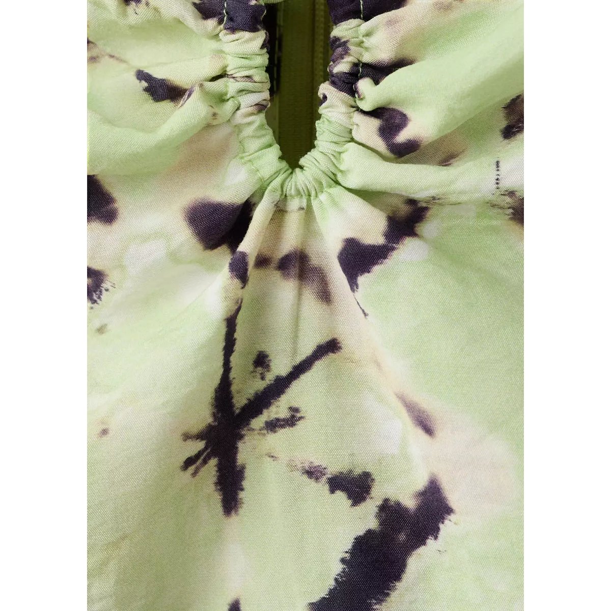 Robe courte drapée tie and dye citron vert, MANGO TEEN