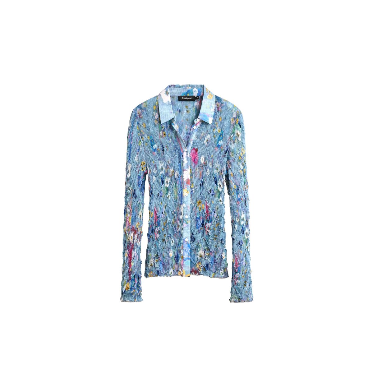 Chemise à imprimé floral gris, DESIGUAL