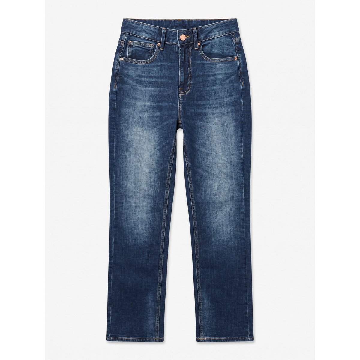 Jean À Coupe Large dark blue denim 1, VERO MODA