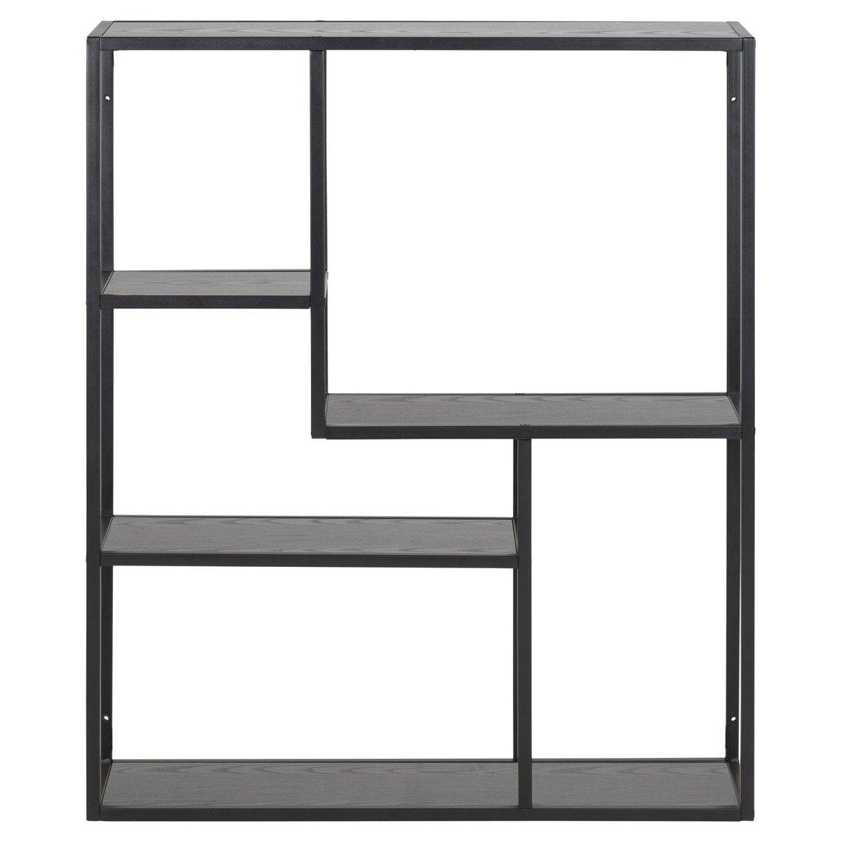 Etagère murale 3 niveaux asymétriques design industriel SIREINE noir, TOILINUX
