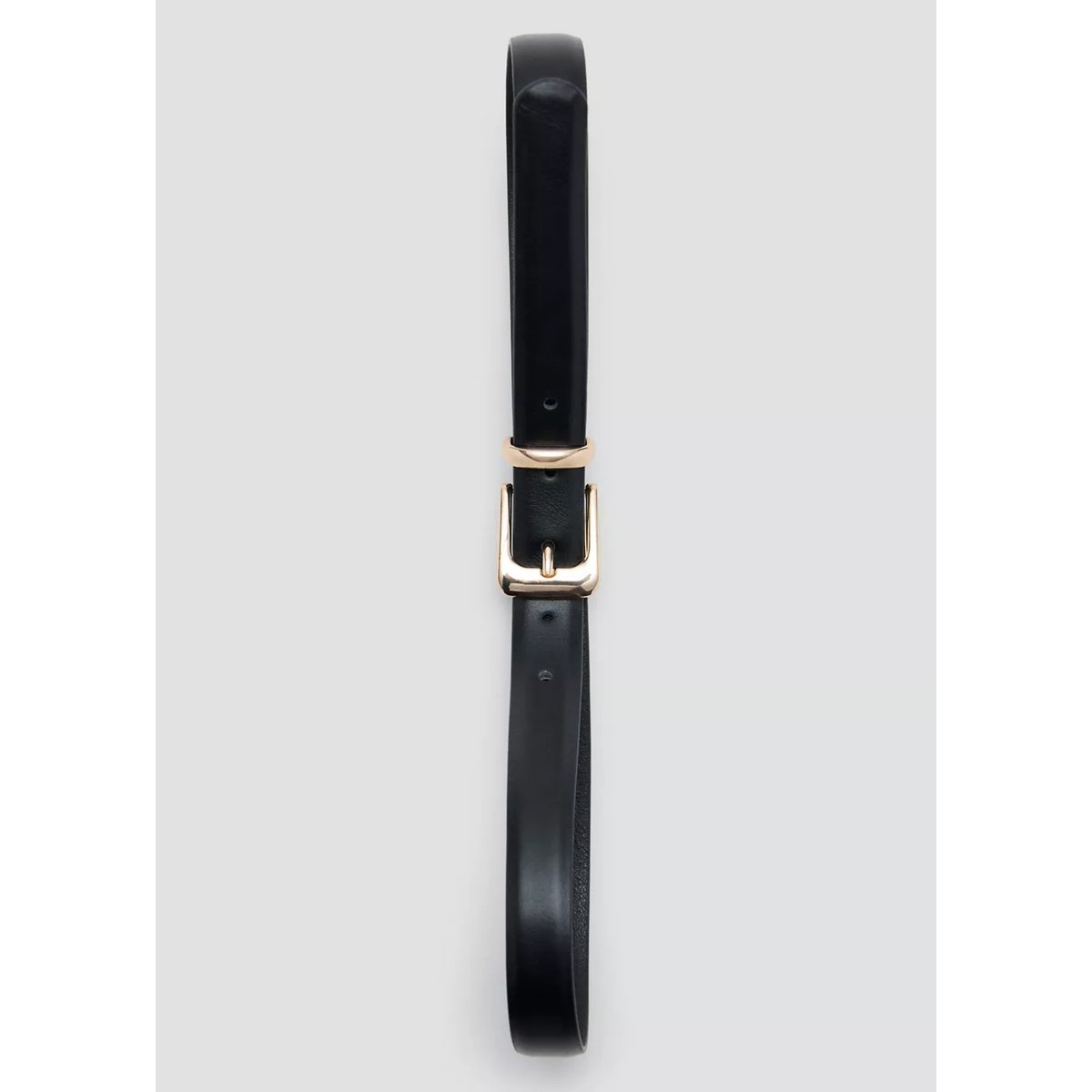 Ceinture boucle carrée noir, MANGO