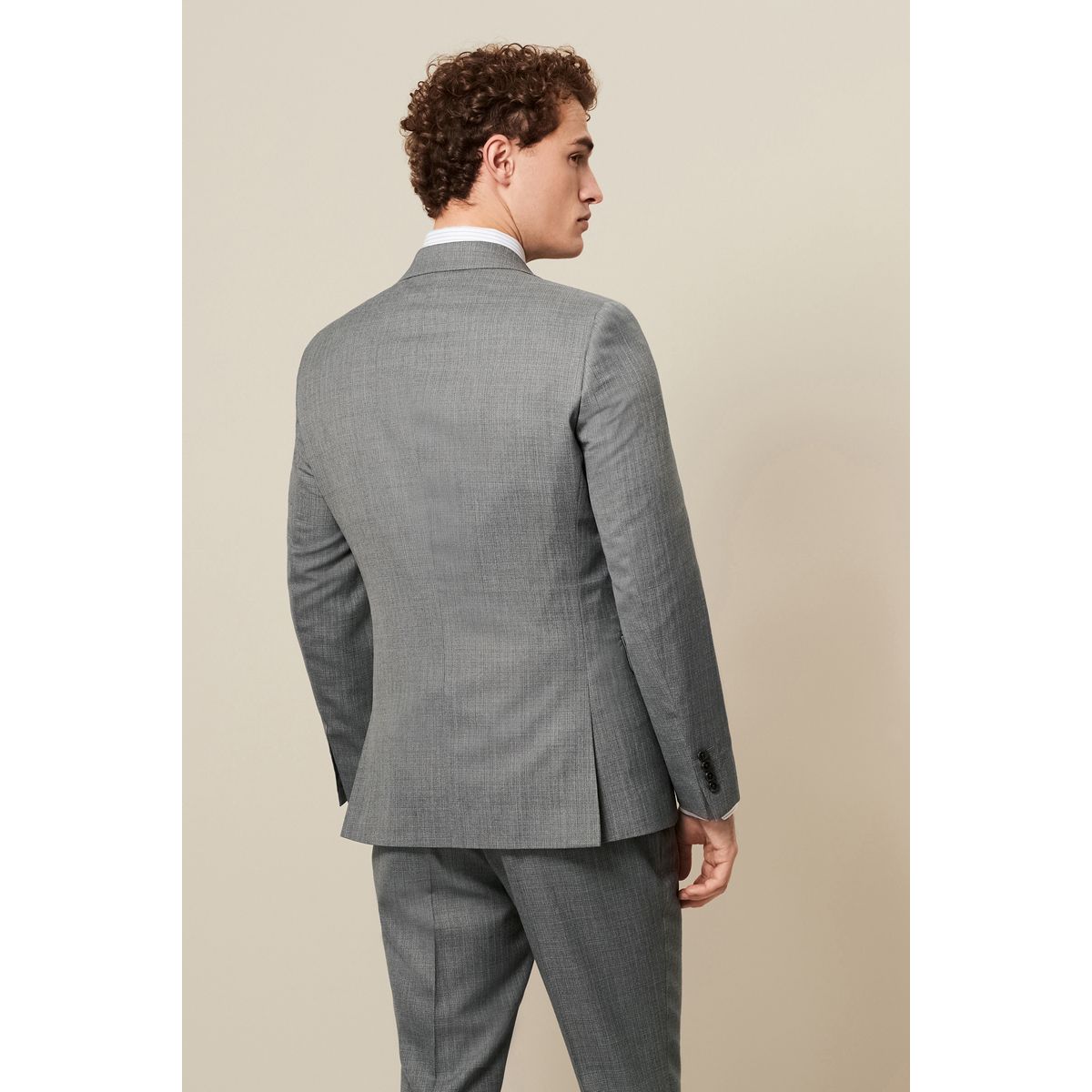 Veste de costume coupe slim gris clair, NEXT