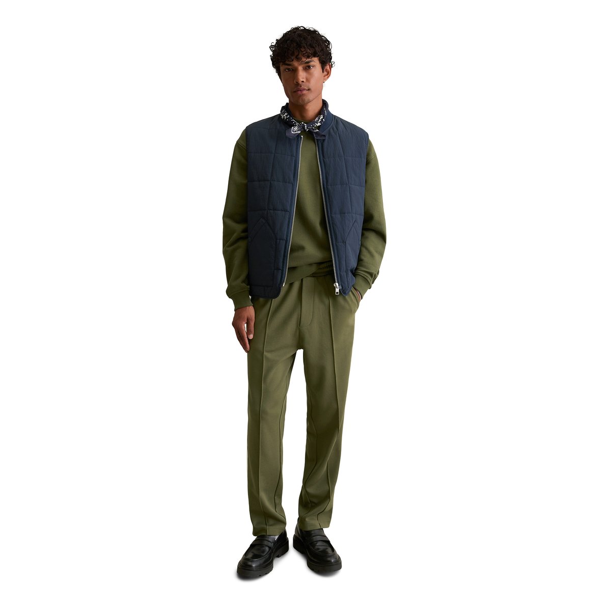 Gilet Outdoor regular légèrement matelassé et imperméable bleu foncé, MARC O’POLO DENIM