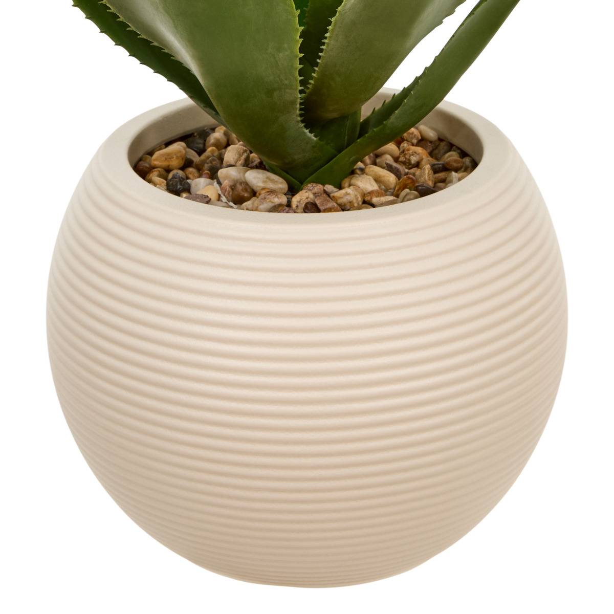 Agave artificiel en pot polyrésine POSA vert, ATMOSPHERA