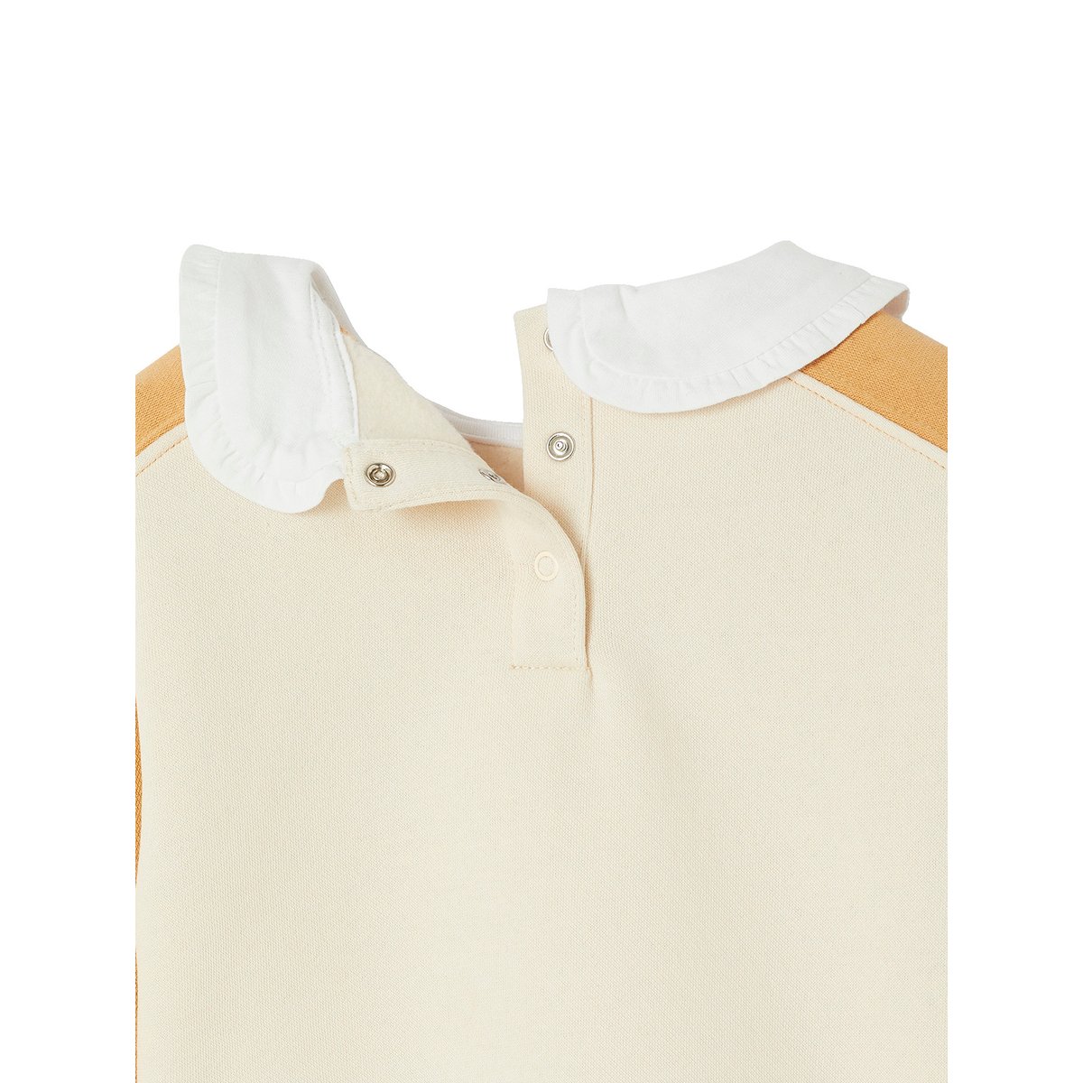 Sweat-shirt bébé col claudine ocre, VERTBAUDET