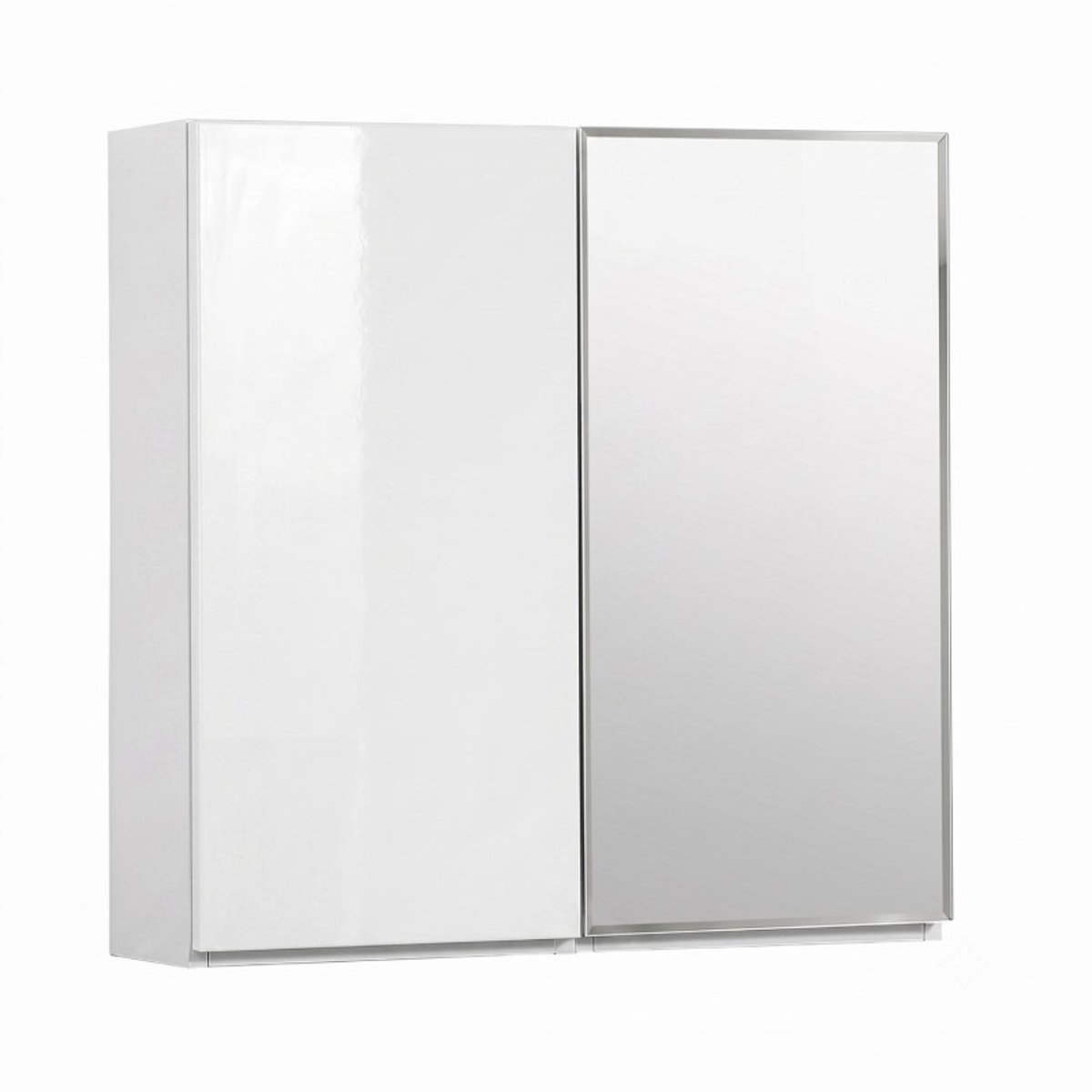 Armoire de toilette 60cm double porte avec miroir WILL blanc brillant, MOB IN