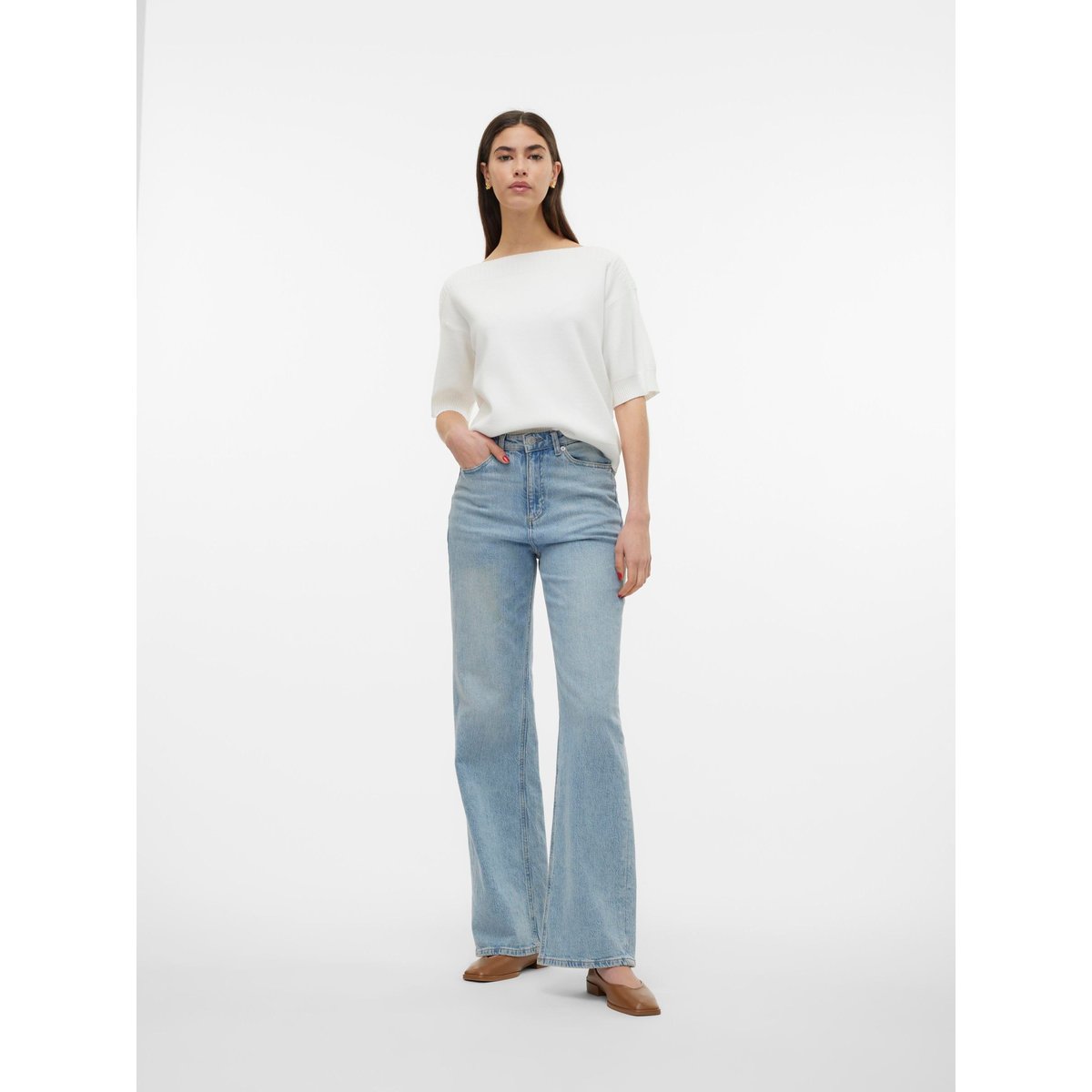 Pull En Maille snow white, VERO MODA
