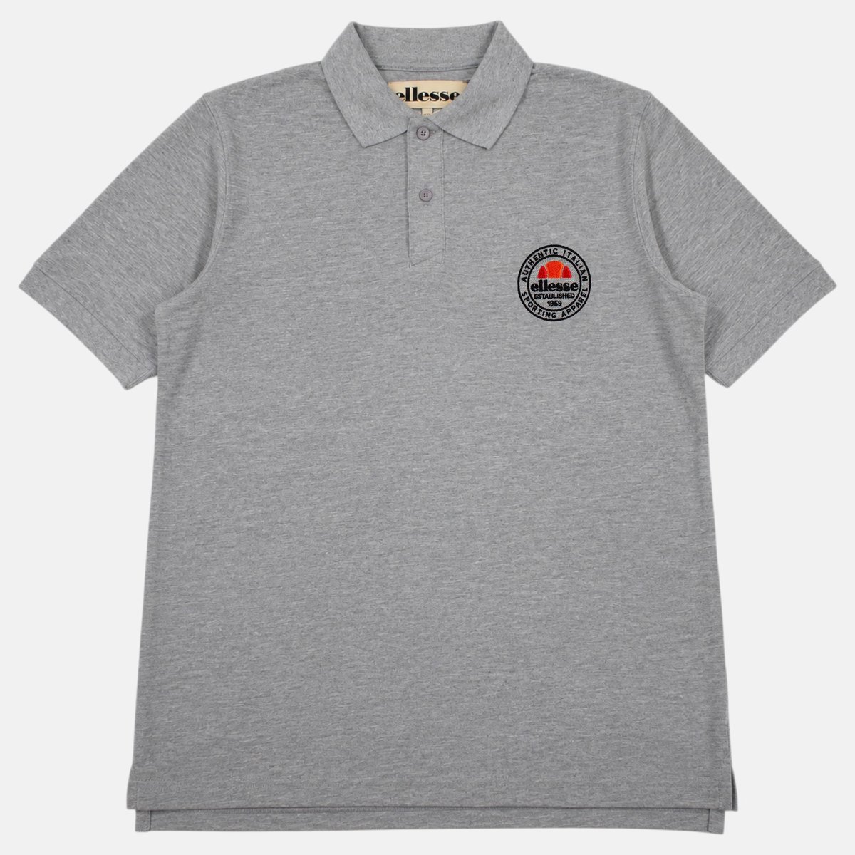 Polo manches courtes, patte de boutonnage et détails brodés GENTLEMAN gris, ELLESSE