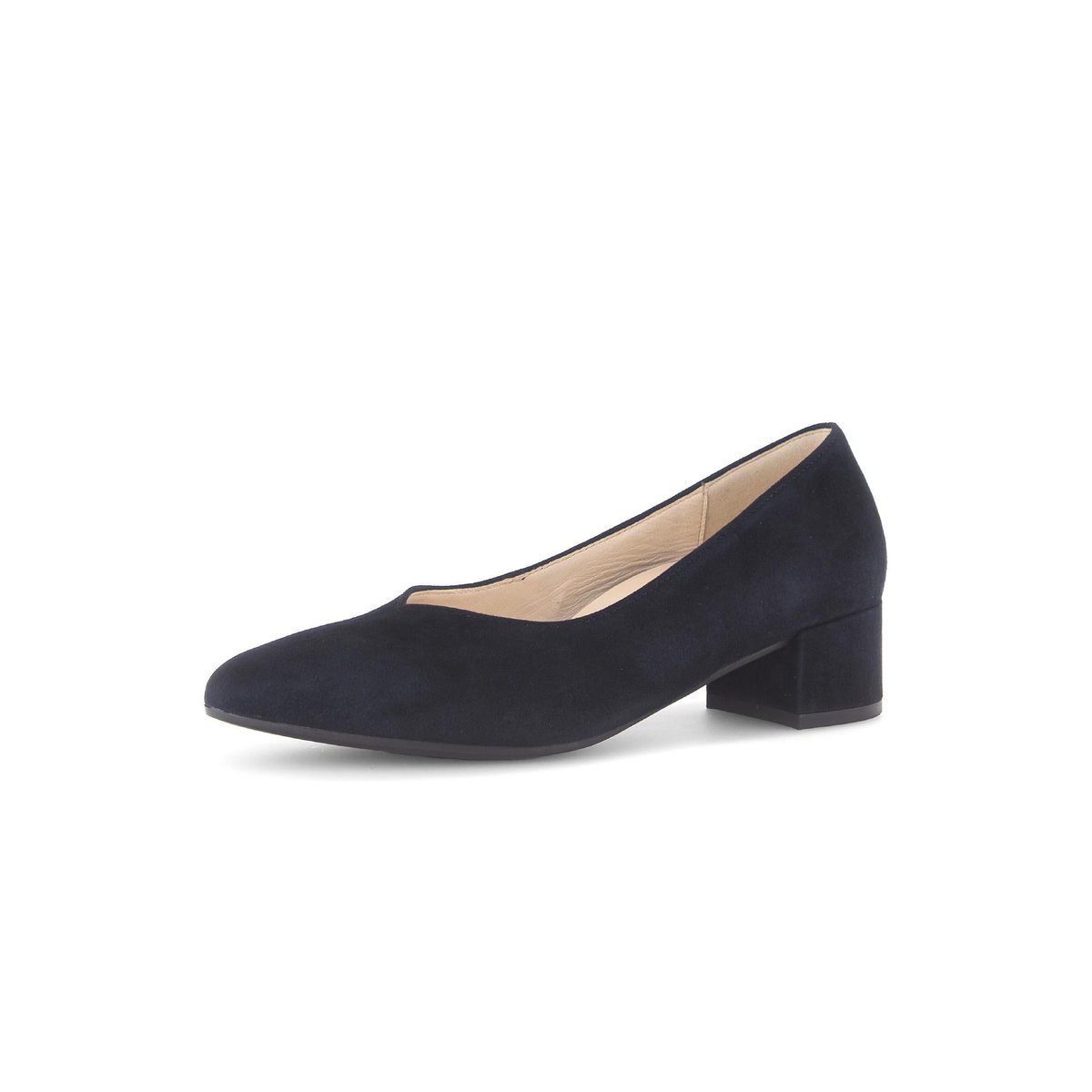 Escarpins en cuir à talon décroché bleu, GABOR
