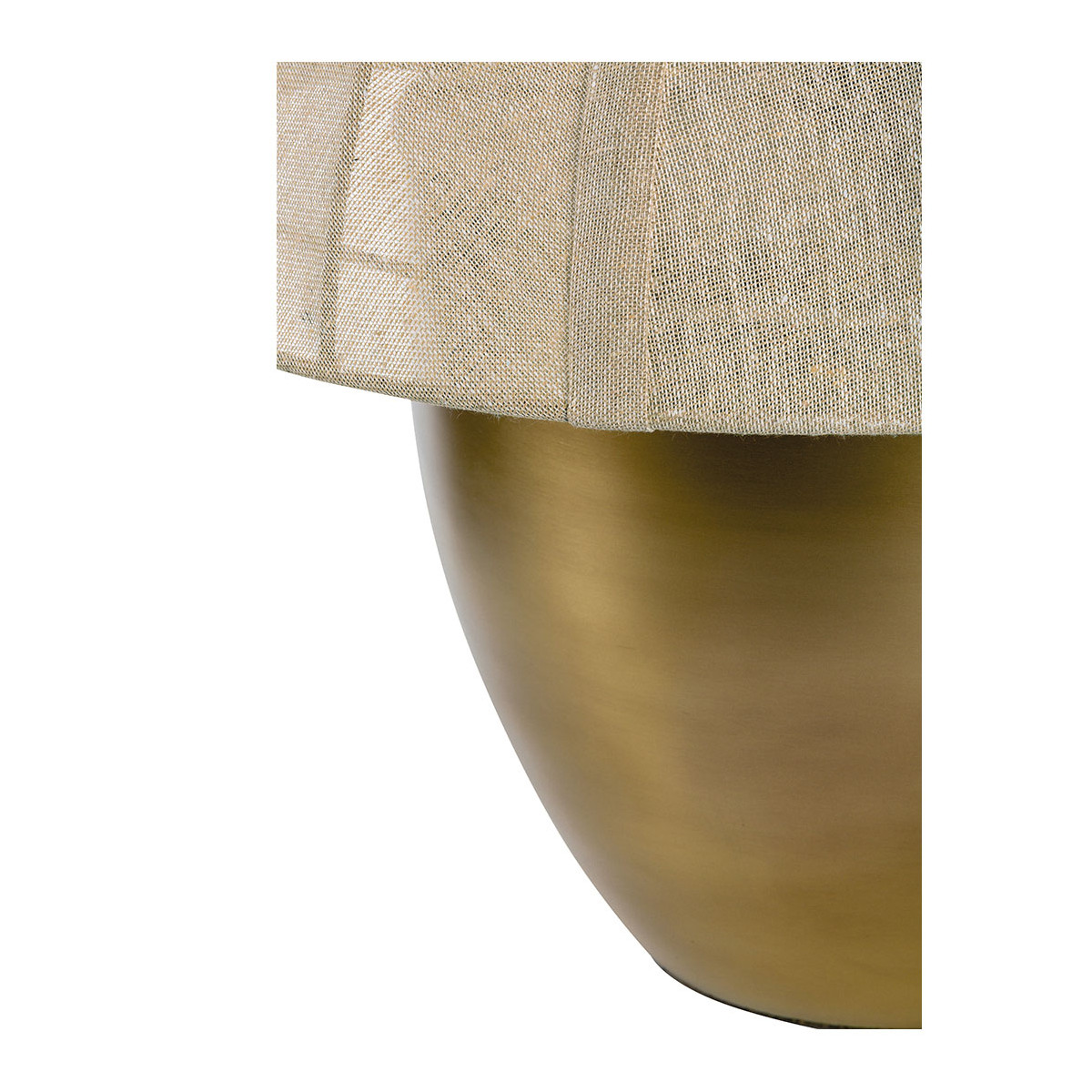 Lampe HÉLOÏSE métal et AJ tissu v300233, BLANC D’IVOIRE