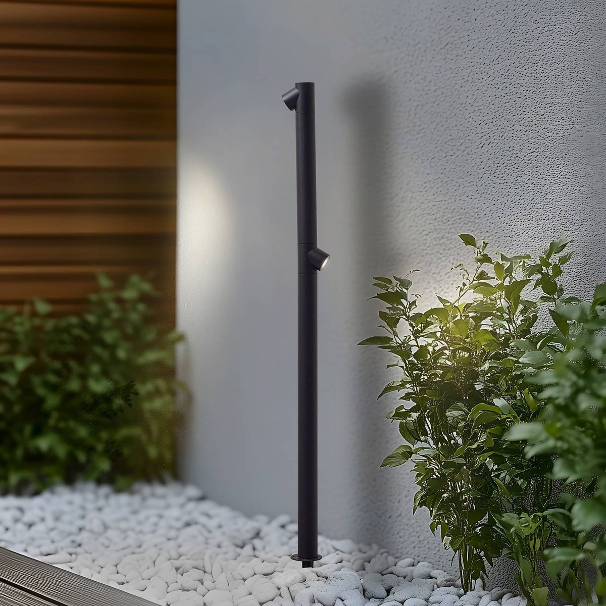 Luminaire extérieur en métal moderneLED anthracite, LINDBY