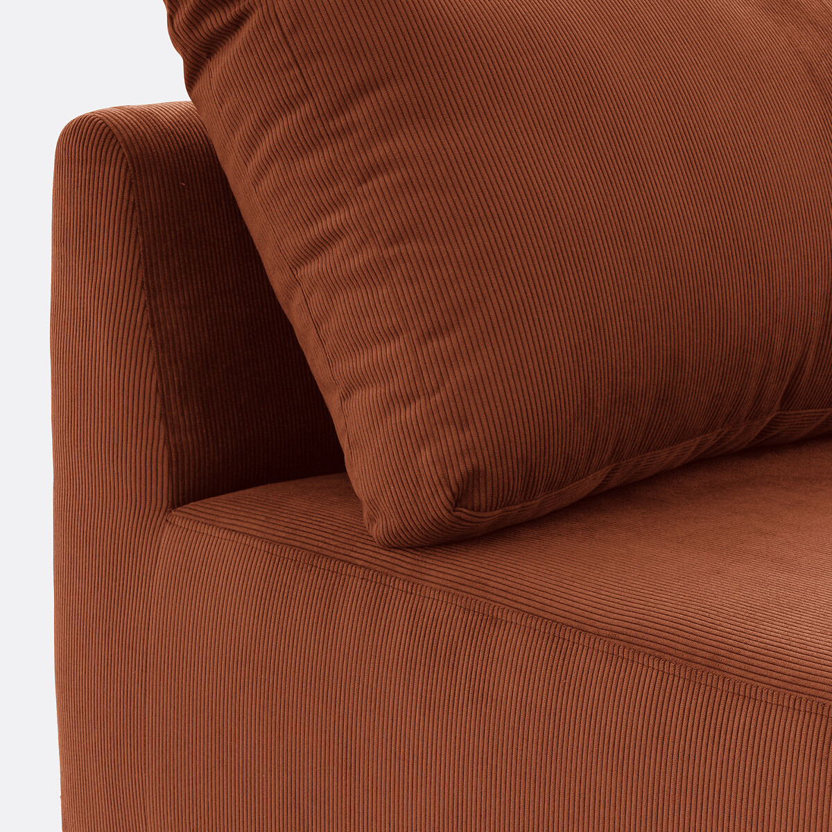 Modulaire bank geribd fluweel, Monica eekhoorn , LA REDOUTE INTERIEURS