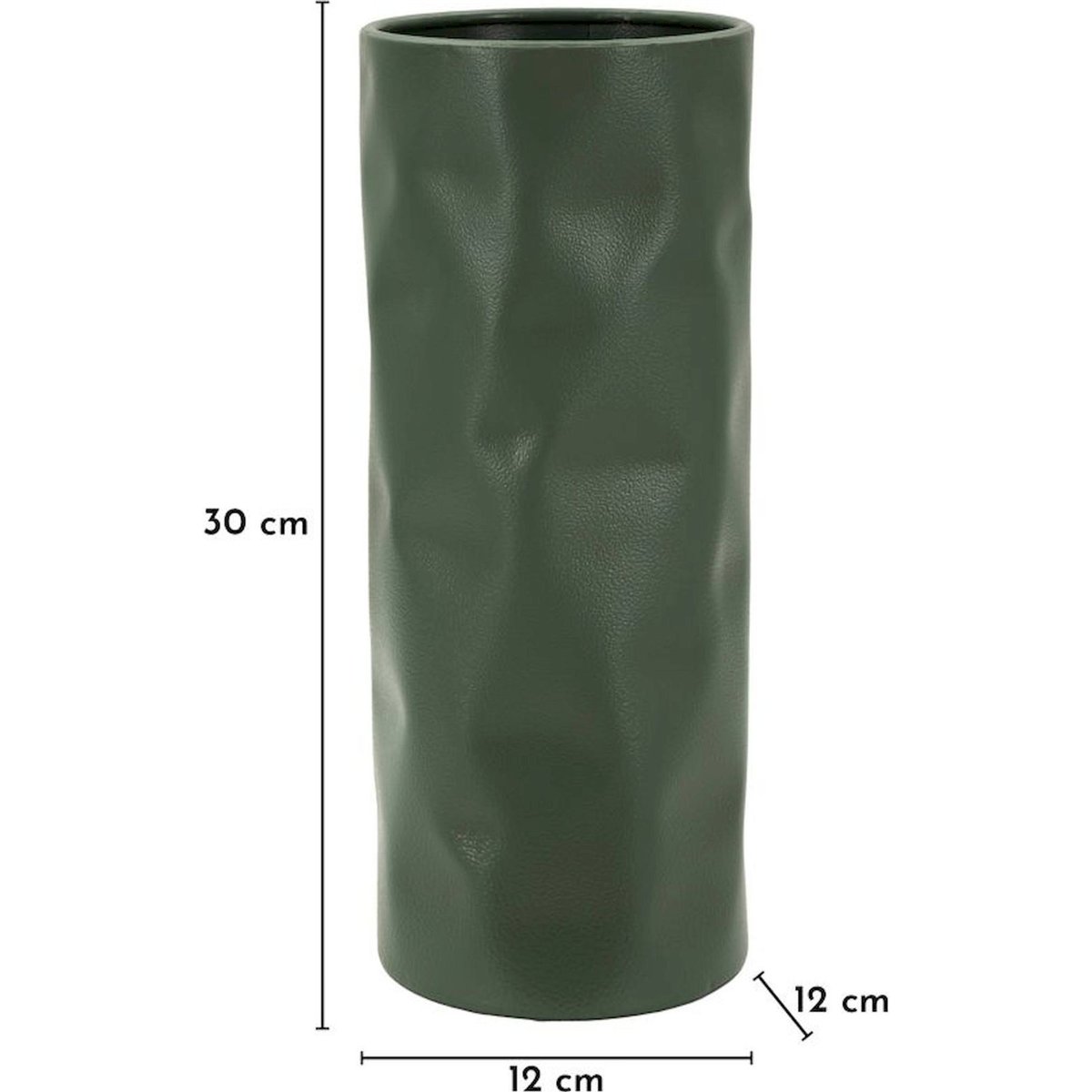 Vase cylindrique en fer martelé MODERN vert clair, RECOLLECTION