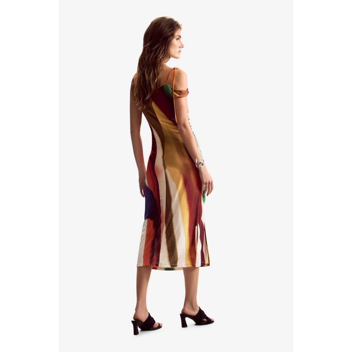Robe rayée M. Christian Lacroix beige, DESIGUAL
