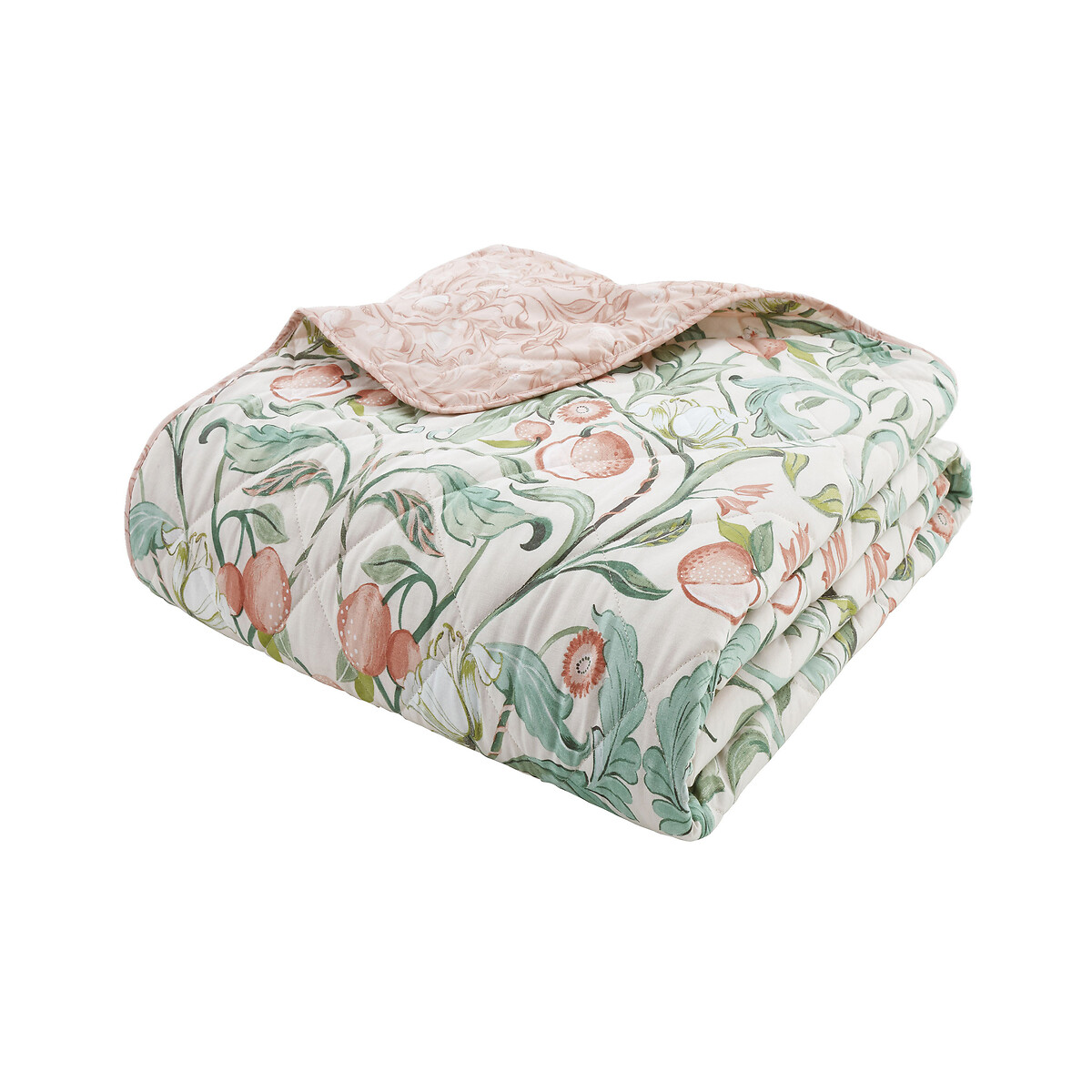 Clarence Floral Quilted Bedspread beige/green, CATHERINE LANSFIELD