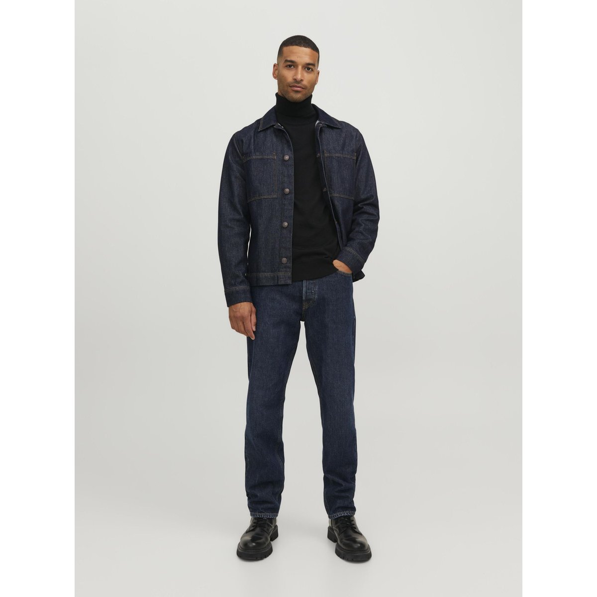Col Roulé black 1, JACK & JONES