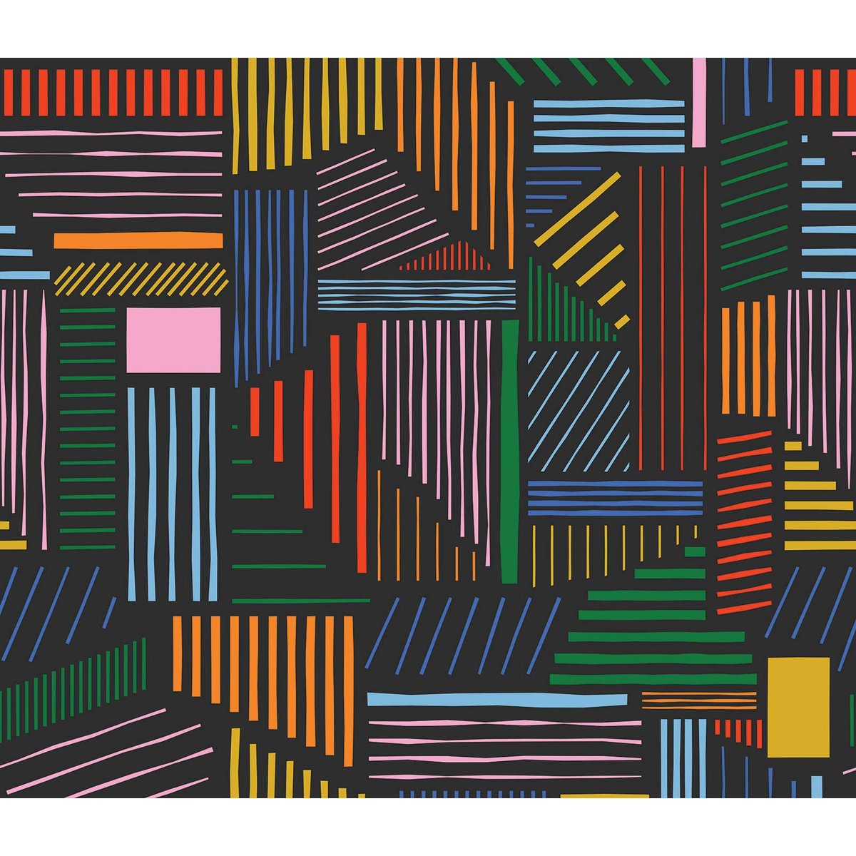 Papier peint grille coloree intissé, HEXOA